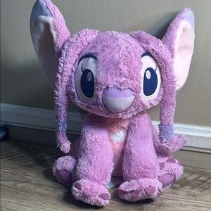 Disney Store Lilo and Stitch Angel Plush Stuffed Animal Toy 15" Purple Pink Cute